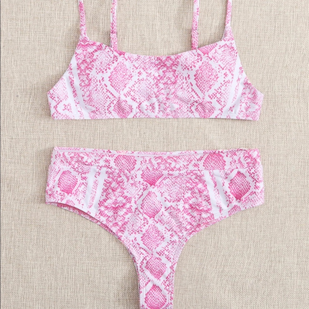 Snakeskin Print Bikini Swimsuit (New)